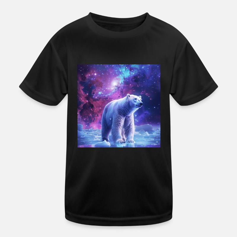 Eisbär - Kinder Funktions-T-Shirt - Schwarz