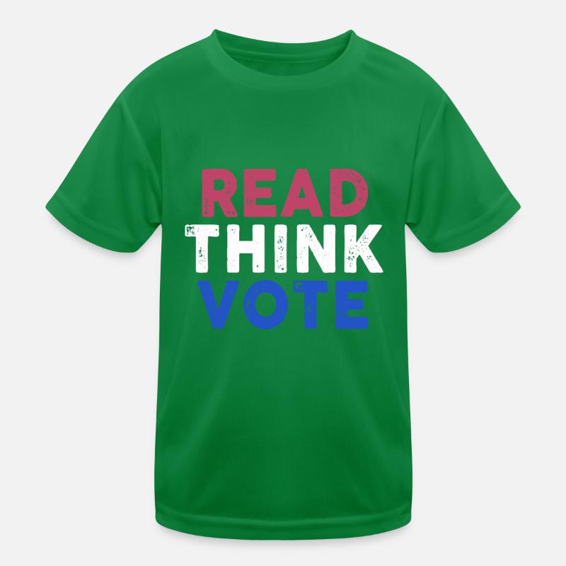 Read Think Vote Kinder Funktions-T-Shirt
