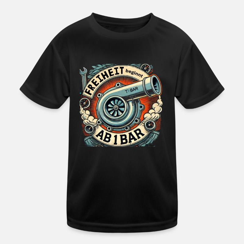 Freiheit beginnt ab ein Bar Kinder Funktions-T-Shirt
