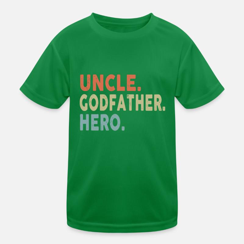 Onkel Pate Held Kinder Funktions-T-Shirt