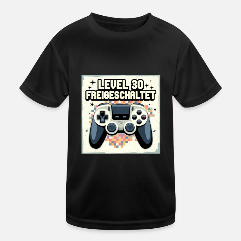 Level 30 Freigeschaltet Gamer Controller Kinder Funktions-T-Shirt