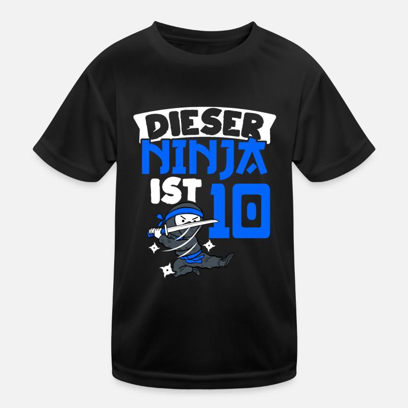 Ce ninja 10e anniversaire Ninja Ceinture Ninja T-shirt sport Enfant