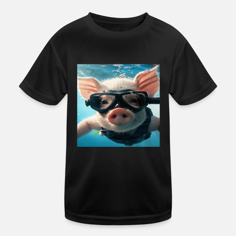 Schwein Kinder Funktions-T-Shirt