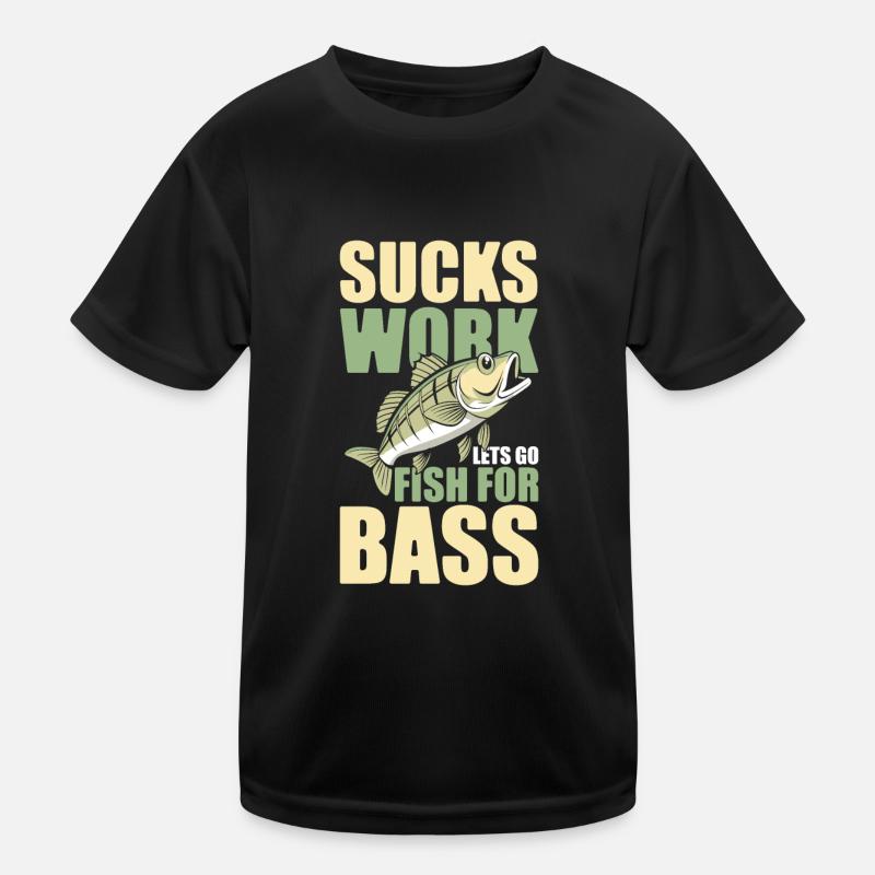 Barsch Angeln Barsch Angler Kinder Funktions-T-Shirt