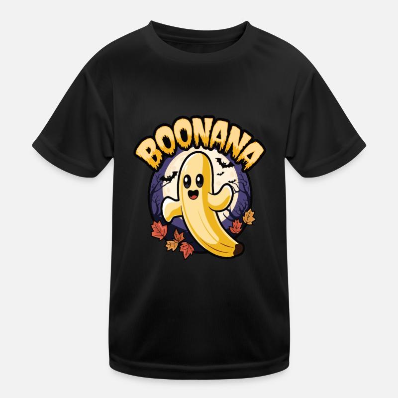 Halloween Boonana Halloween Ghost Kids Functional T-Shirt
