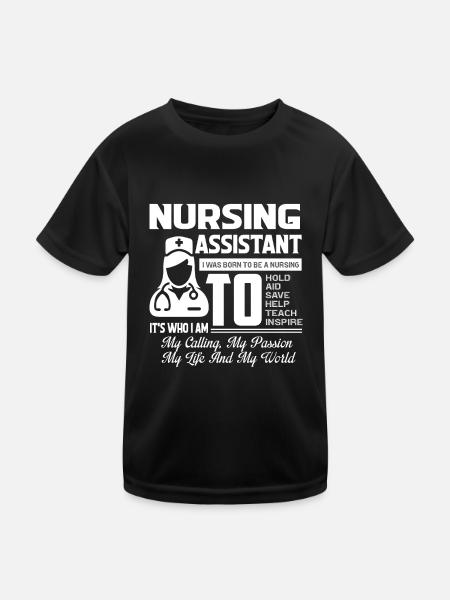 I Was Born To Be A Nursing Assistant - Kids Functional T-Shirt - black - Front