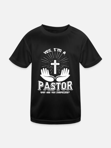 Pastor Yes I Am A Pastor - Kids Functional T-Shirt - black - Front