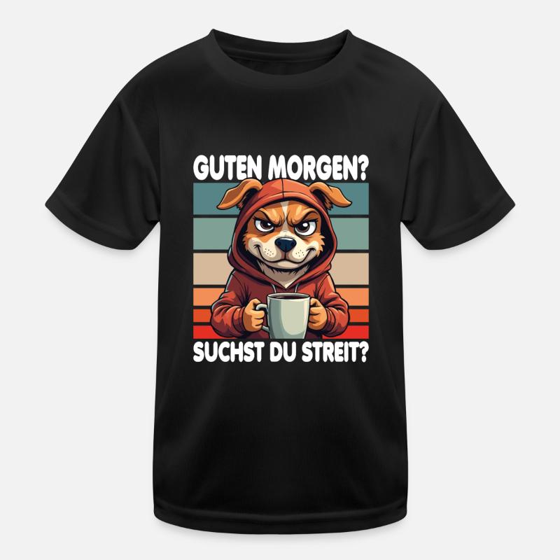 Bonjour? Vous cherchez un combat ? Grognement matinal T-shirt sport Enfant