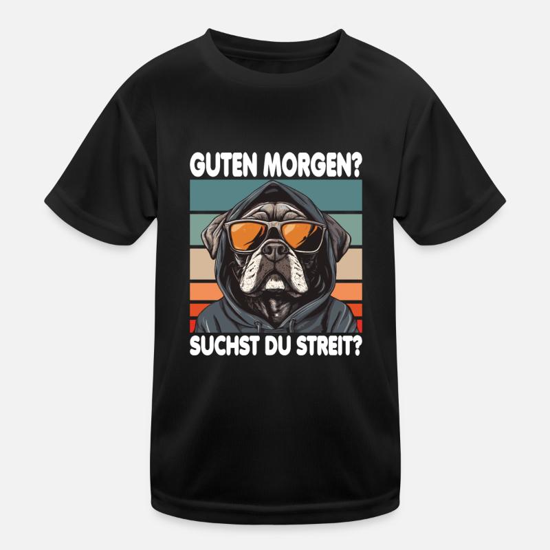 Bonjour? Vous cherchez un combat ? Grognement matinal T-shirt sport Enfant