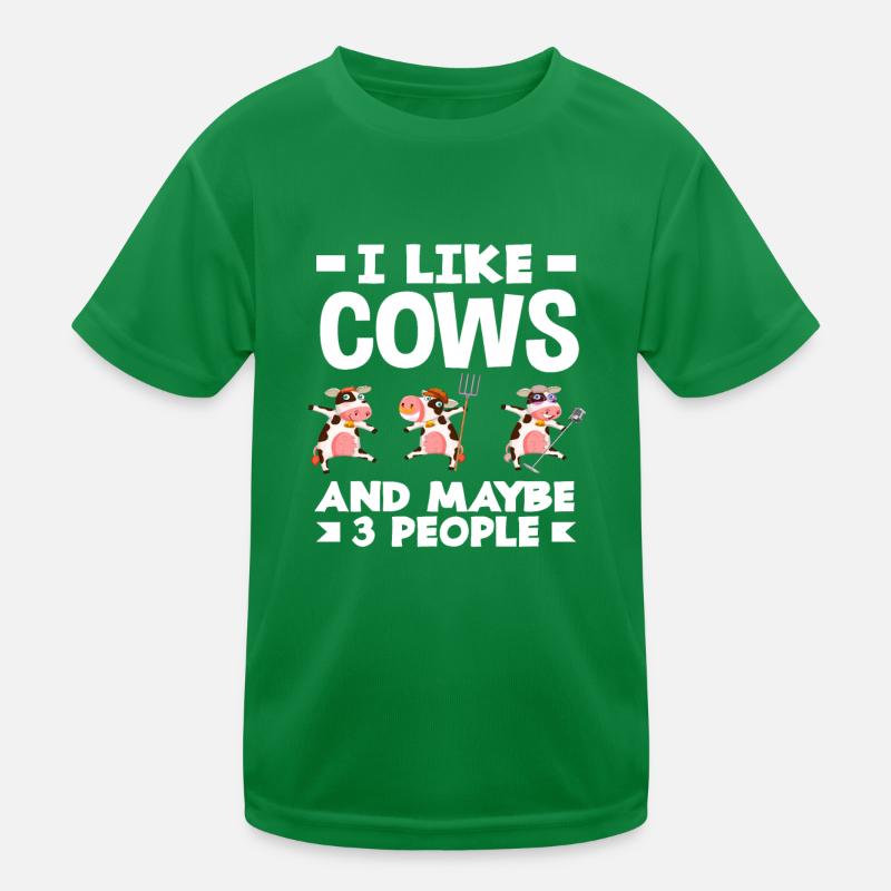 I like cows and maybe three people Kids Functional T-Shirt