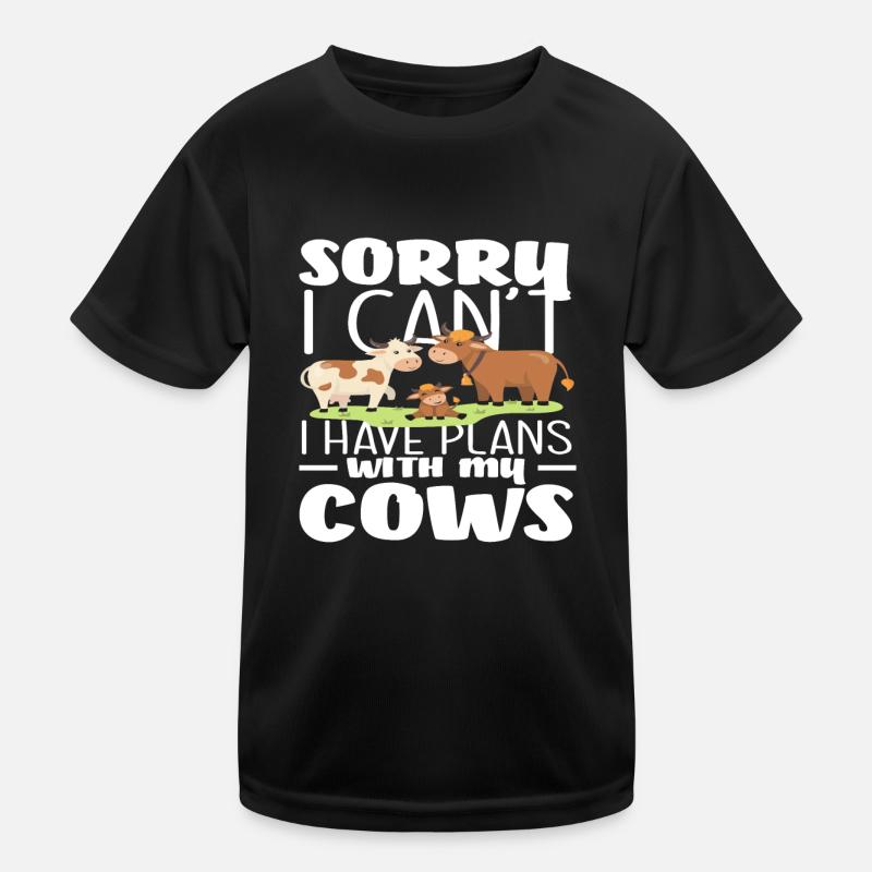 Sorry I have plans with my cows Kids Functional T-Shirt