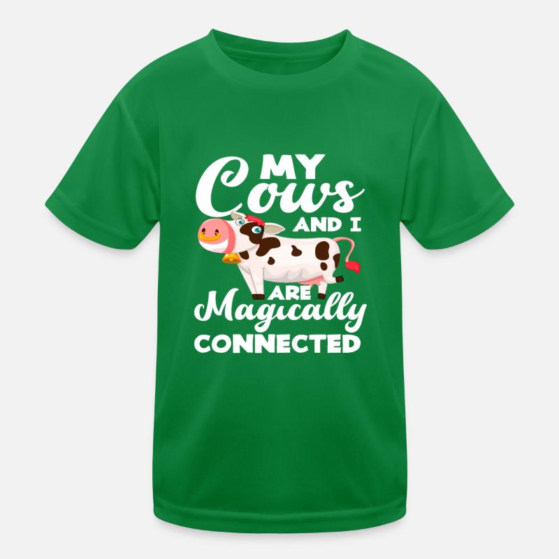 My cows and I are magically connected Kids Functional T-Shirt