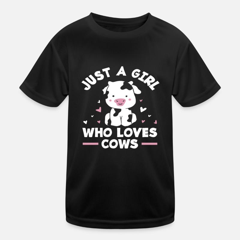 Nur Ein Mädchen Das Kühe Liebt Kinder Funktions-T-Shirt