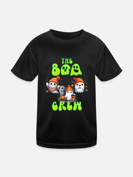 Halloween Costume Kids THE BOO CREW Fun - Kids Functional T-Shirt - black - Front