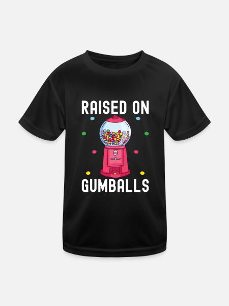 Gumball Machine Kaugummiautomat - Kinder Funktions-T-Shirt - Schwarz - Vorne