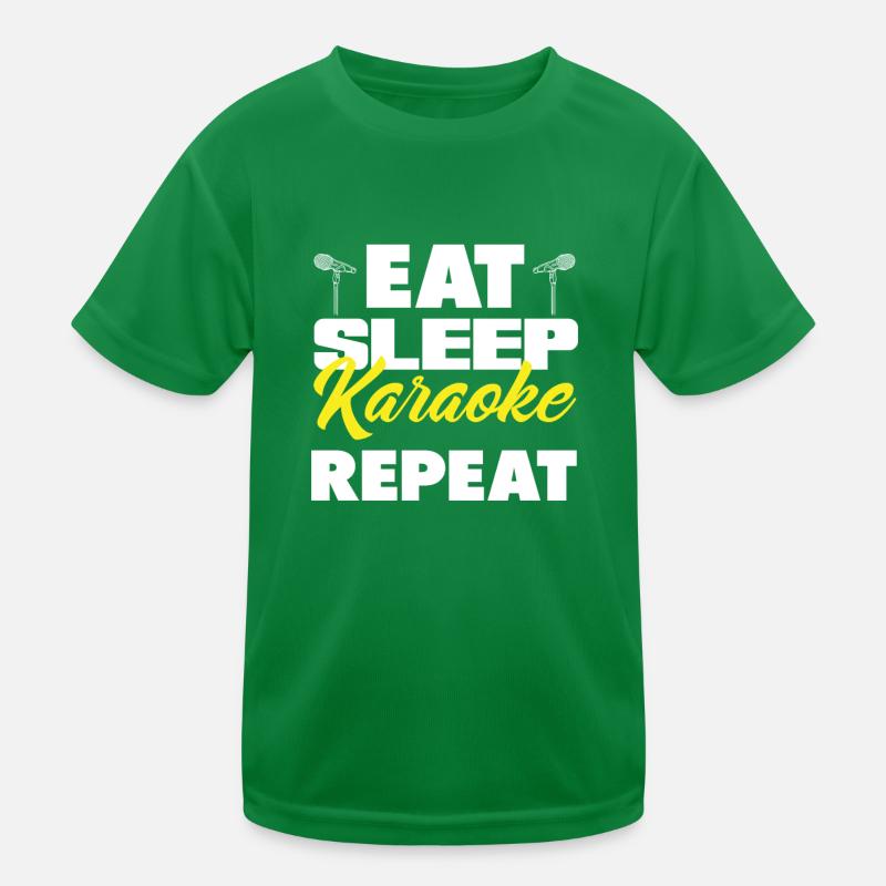 Eat Sleep Karaoke Repeat Fun for Karaoke Fans Kids Functional T-Shirt