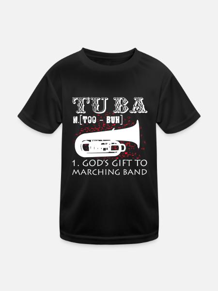 Tuba Definition - Kids Functional T-Shirt - black - Front
