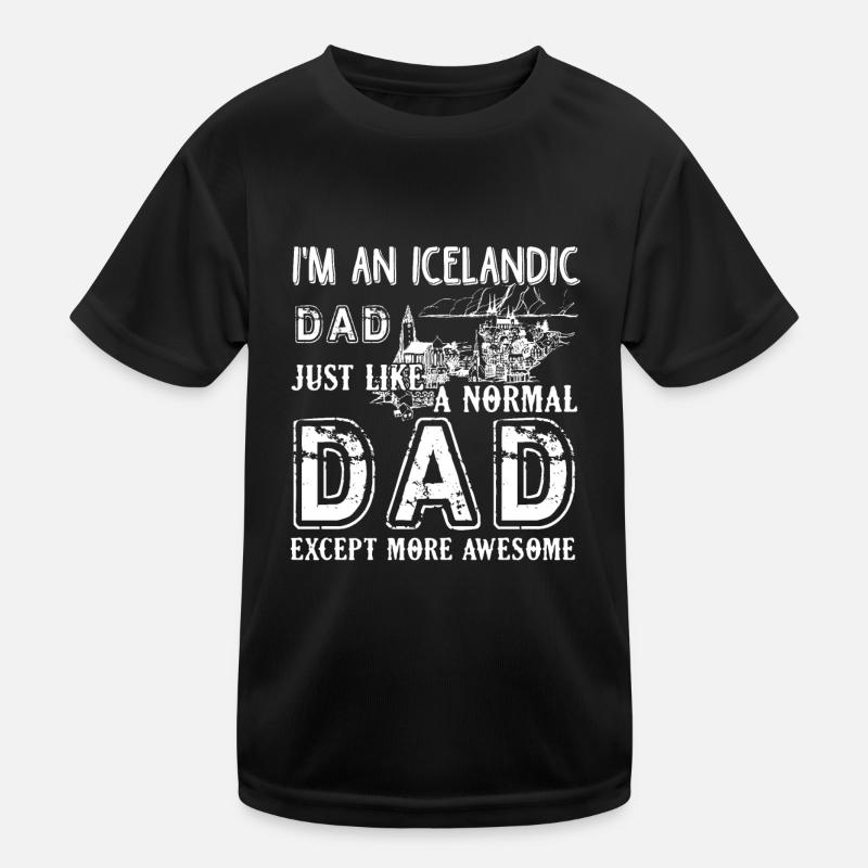 Iceland I'm An Icelandic Dad Kids Functional T-Shirt