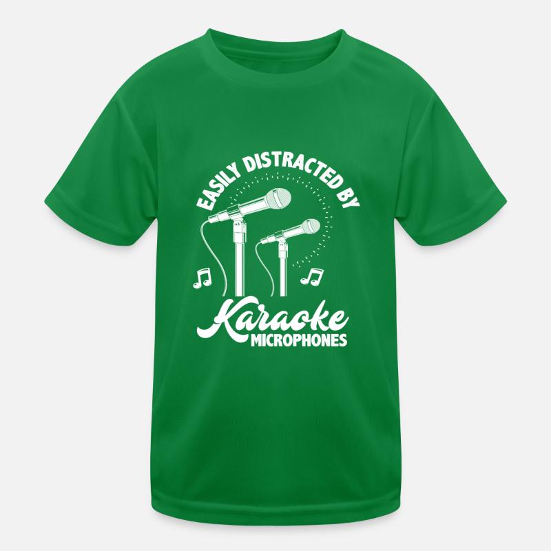 Leicht Ablenkbar Durch Karaoke Mikrofone Kinder Funktions-T-Shirt