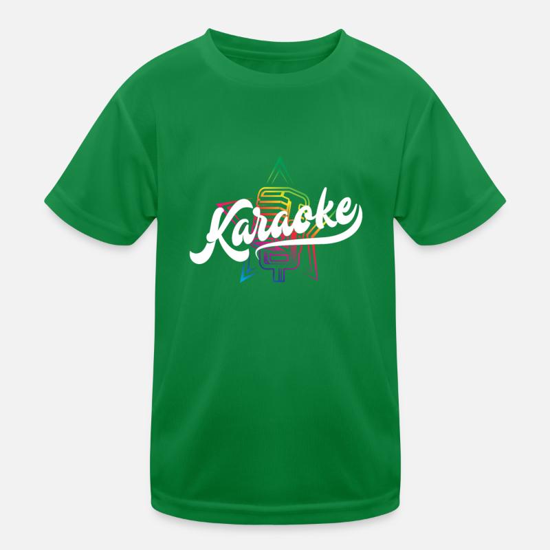 Conception de microphone de karaoké coloré T-shirt sport Enfant