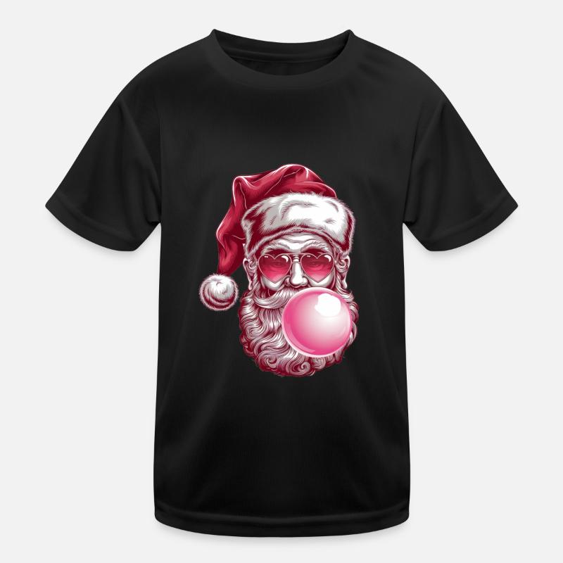 Cooler Weihnachtsmann Mit Sonnenbrille Kinder Funktions-T-Shirt
