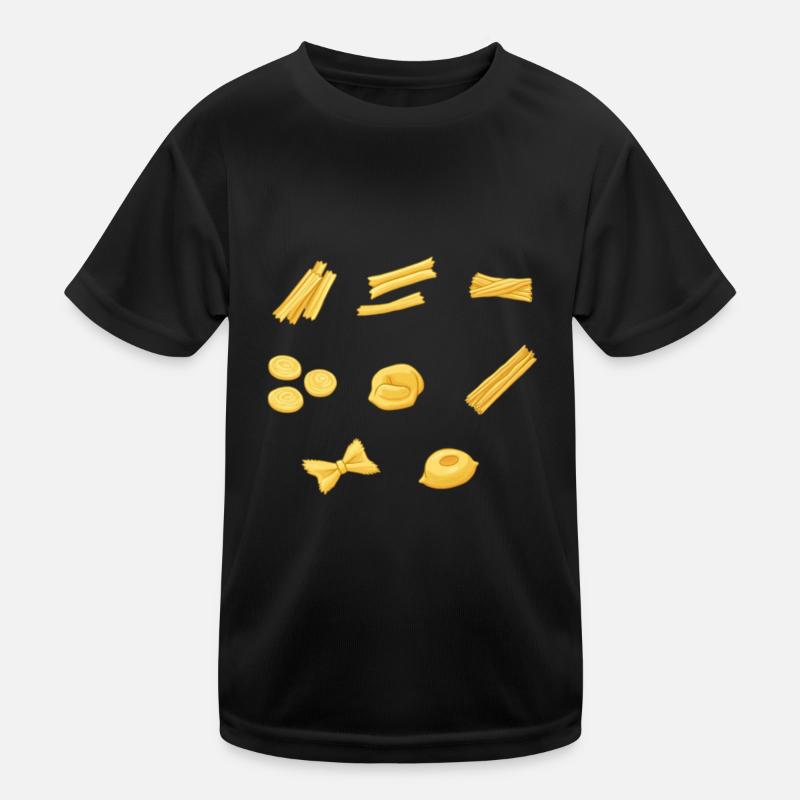 Pasta Arten Spaghetti Nudel Italien Kinder Funktions-T-Shirt