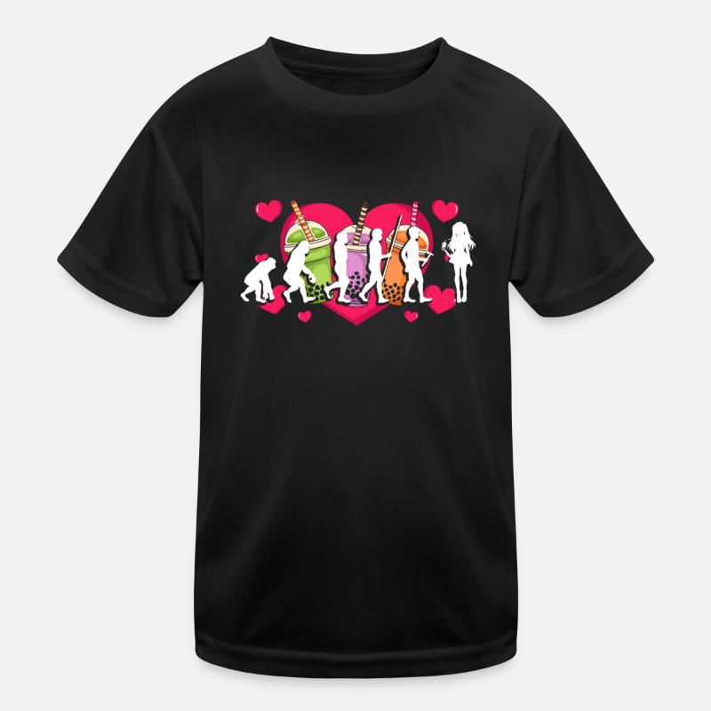Bubble Tea Boba BubbleTea Kawaii Japan Tea Kpop - Kids Functional T-Shirt - black