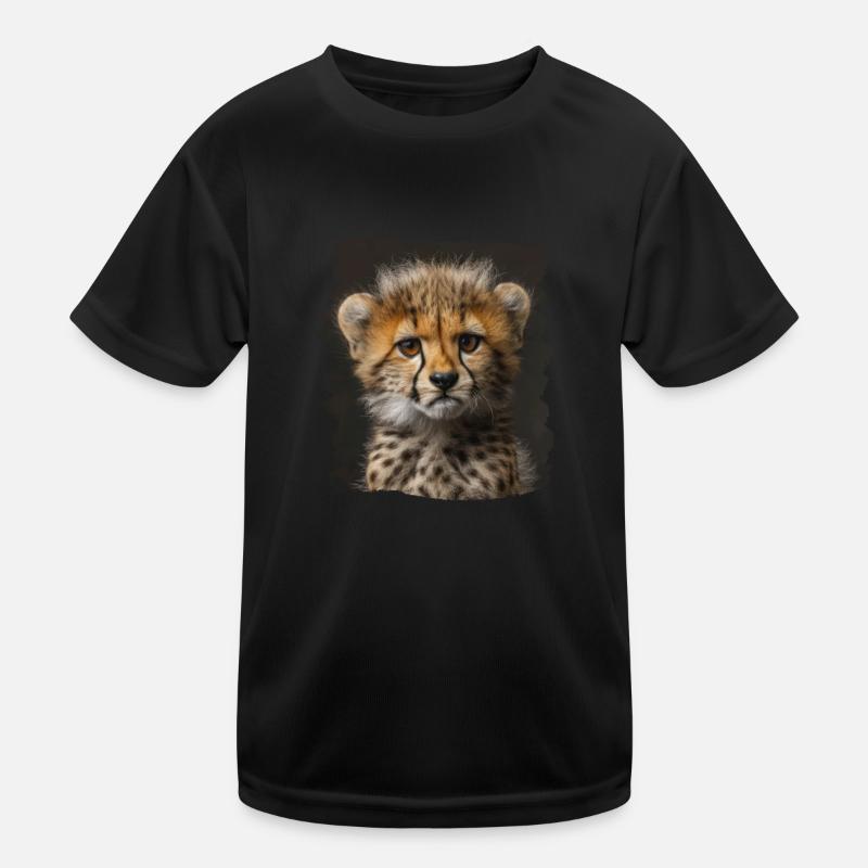Cheetah Geparde Gepard Kinder Funktions-T-Shirt