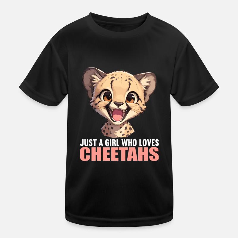 Cheetah Geparde Gepard Kinder Funktions-T-Shirt