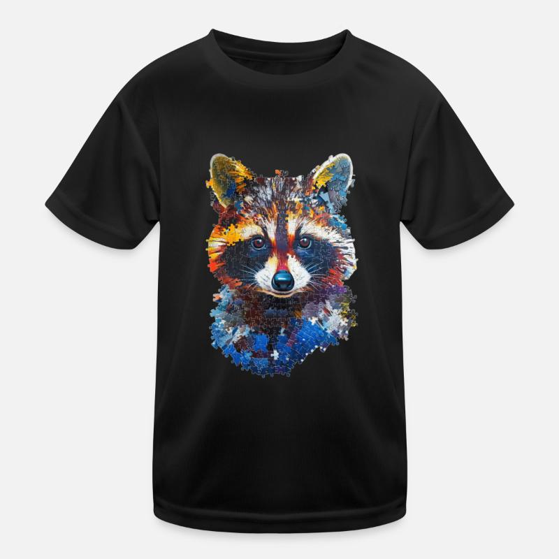 Waschbär Kinder Funktions-T-Shirt