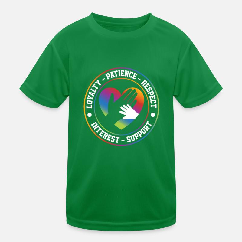 Loyalty Patience Respect Interest Support Kids Functional T-Shirt