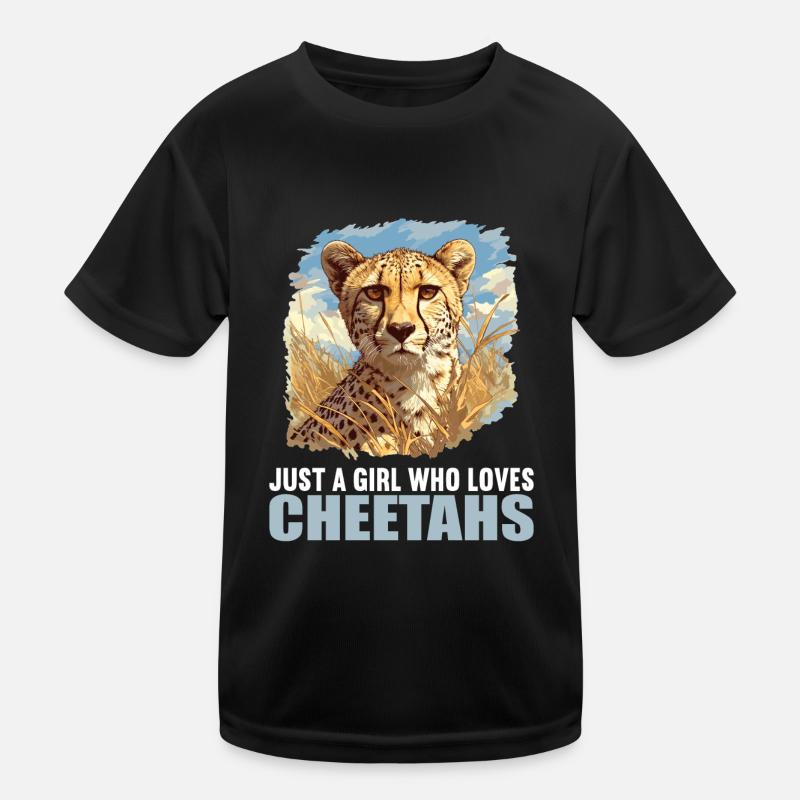 Guépard Geparde Gepard - T-shirt sport Enfant - noir