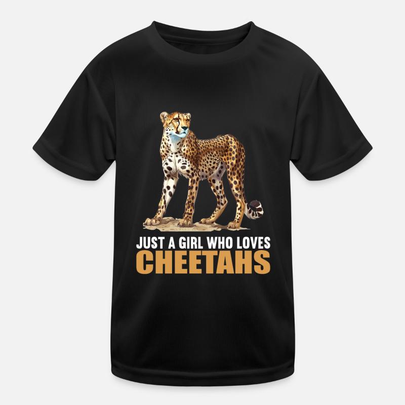 Cheetah Geparde Gepard Kinder Funktions-T-Shirt
