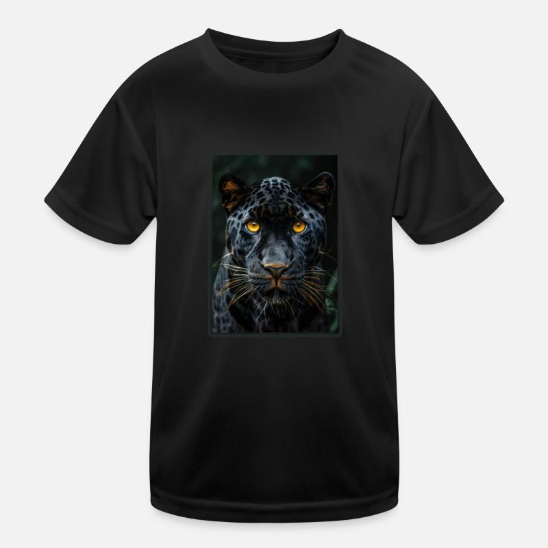 Panthers Panther - Kinder Funktions-T-Shirt - Schwarz