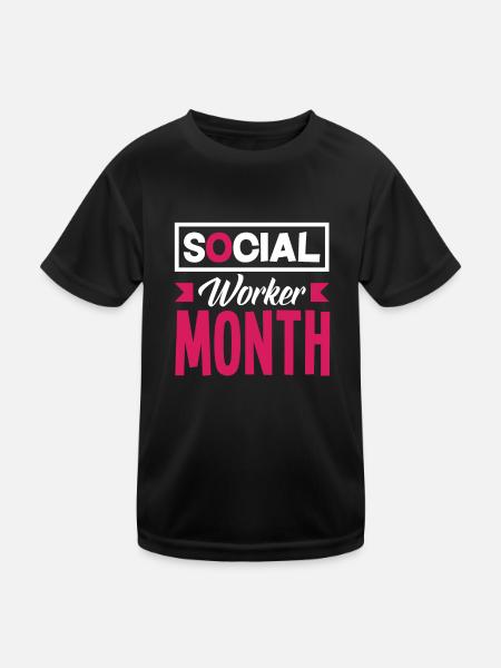 Social Worker Month Appreciation - Kids Functional T-Shirt - black - Front