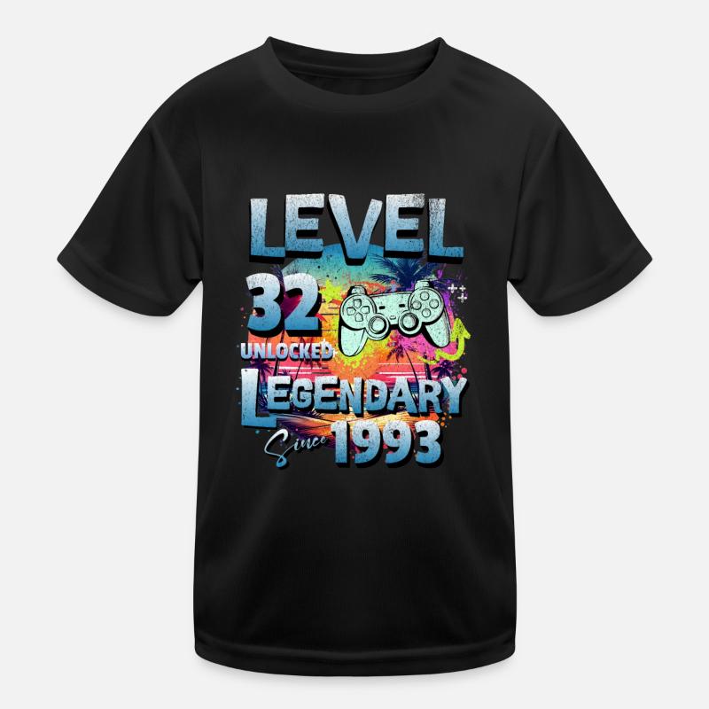 Level 32 Freigeschaltet seit 1982 Geburtstag Kinder Funktions-T-Shirt