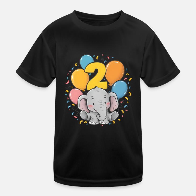 2. Geburtstag Elefant Kindergeburtstag Kinder Funktions-T-Shirt