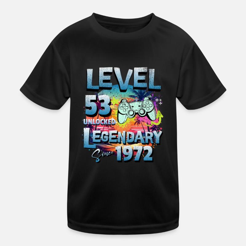 Level 53 Freigeschaltet seit 1982 Geburtstag Kinder Funktions-T-Shirt