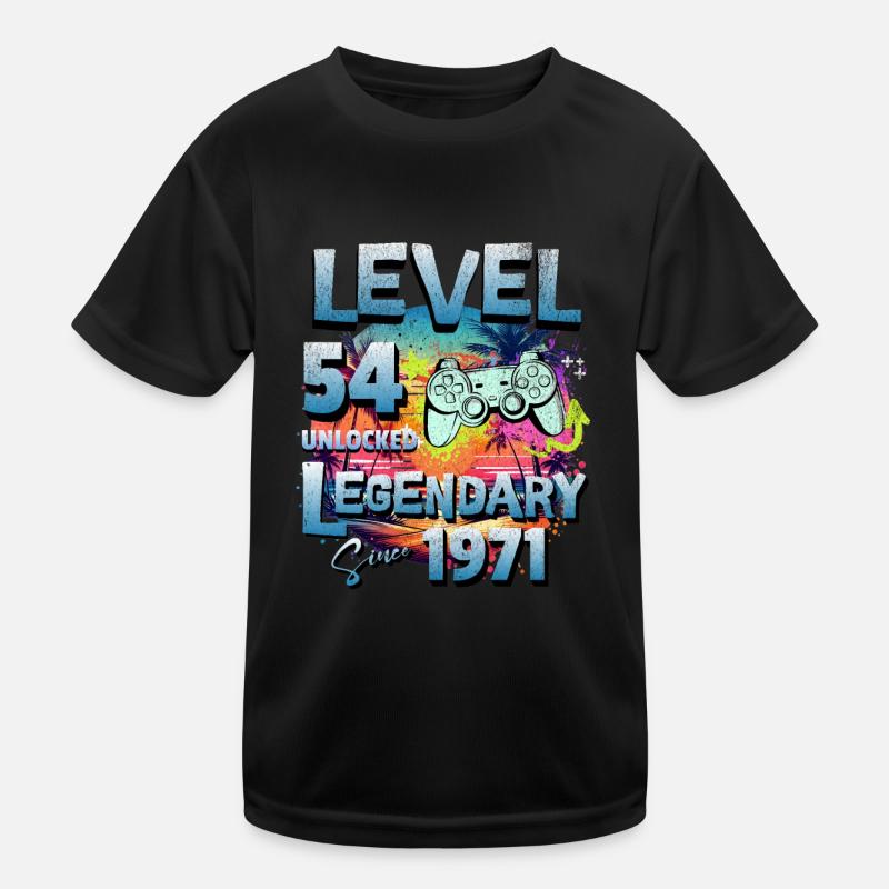 Level 54 Freigeschaltet seit 1982 Geburtstag Kinder Funktions-T-Shirt