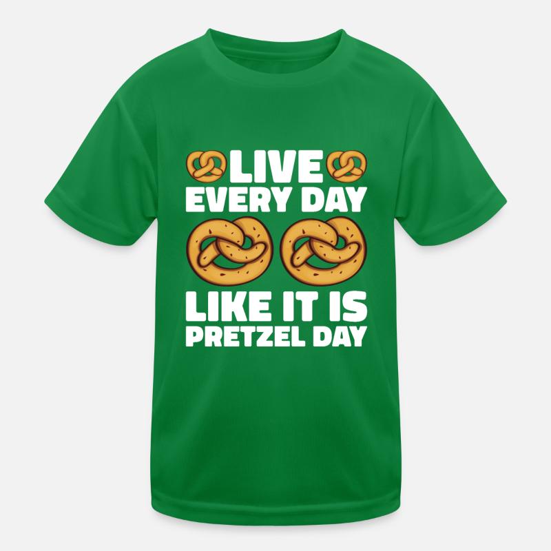 Bretzel Brezeln Bäcker Backwaren Kinder Funktions-T-Shirt