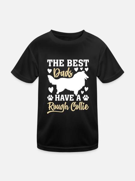 Rough Collie Daddy - Les meilleurs papas ont un Rough Co - T-shirt sport Enfant - noir - Devant