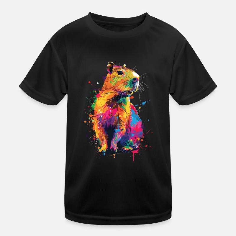 Capybara - Kids Functional T-Shirt - black