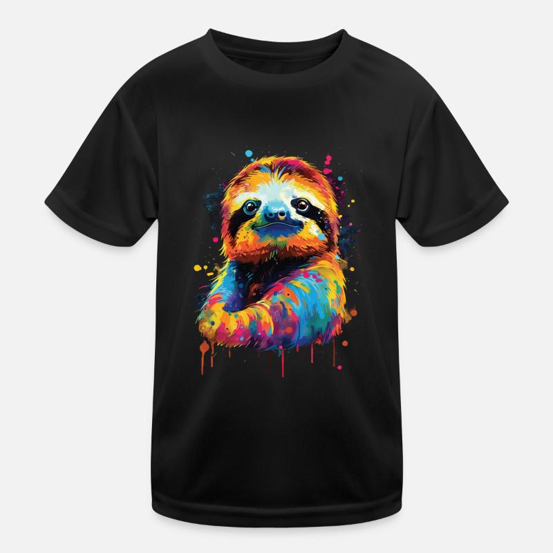 Faultier Kinder Funktions-T-Shirt