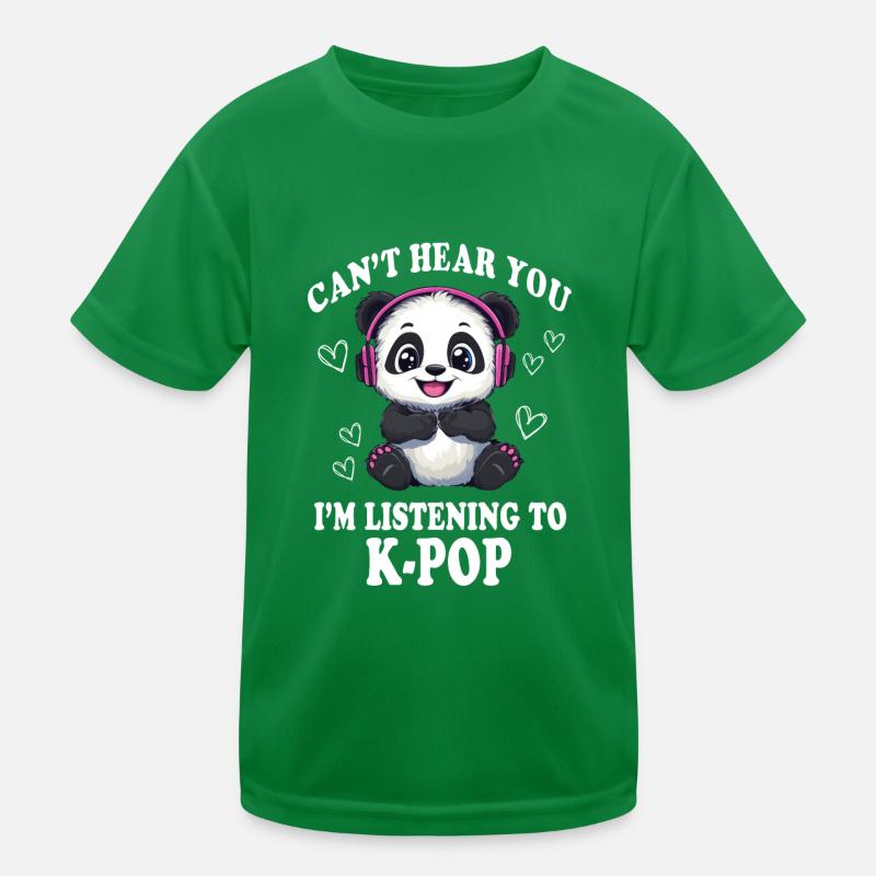 Mignon Panda K-Pop Kpop Corée Musique T-shirt sport Enfant