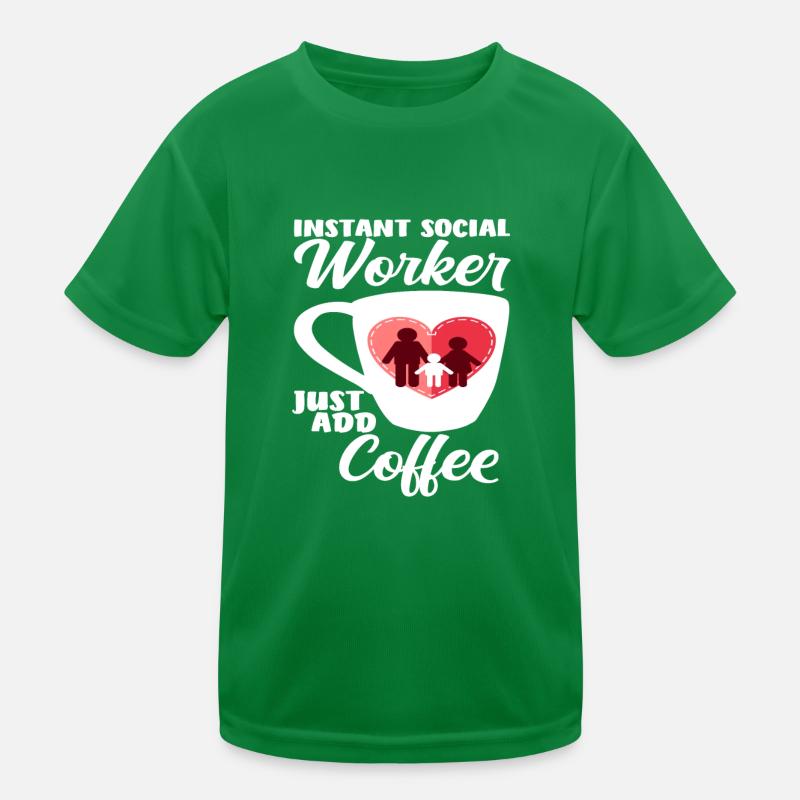 Instant Sozialarbeiter Einfach Kaffee Kinder Funktions-T-Shirt