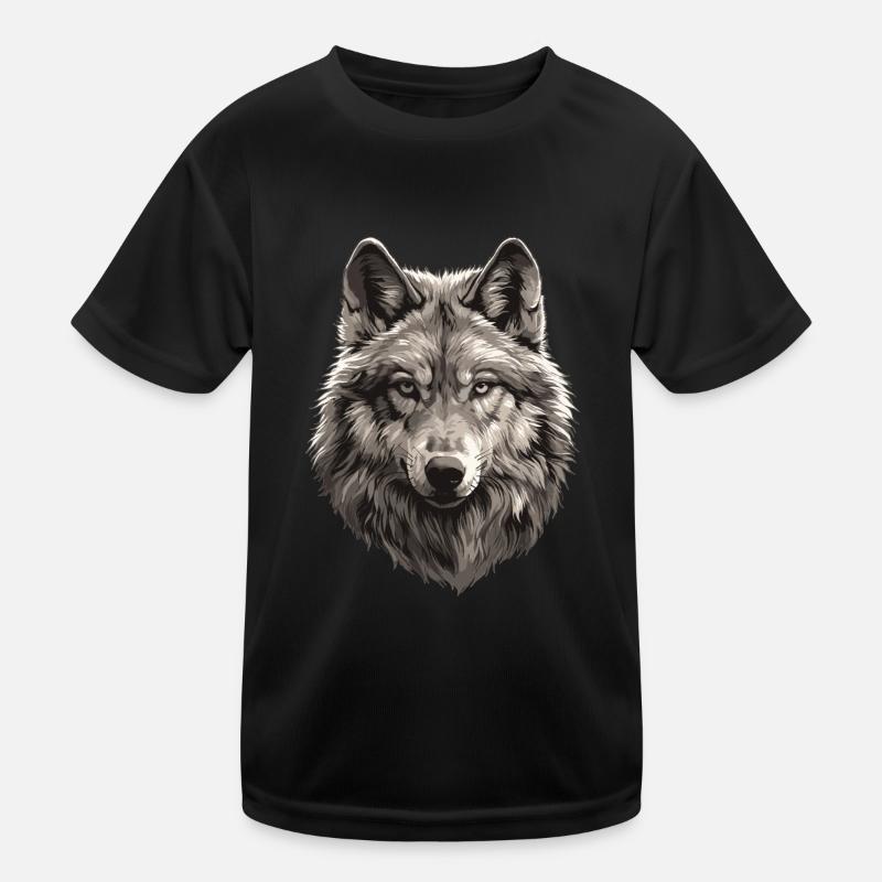 Wölfe Wolf Kinder Funktions-T-Shirt