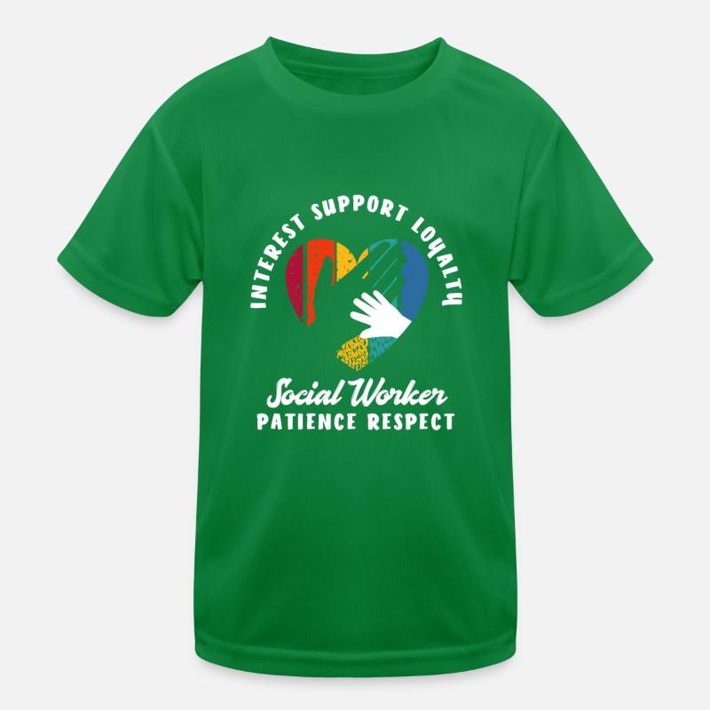 Social Worker Interest Support Loyalty Kids Functional T-Shirt