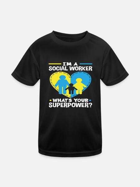 I'm a social worker what's yours - Kids Functional T-Shirt - black - Front