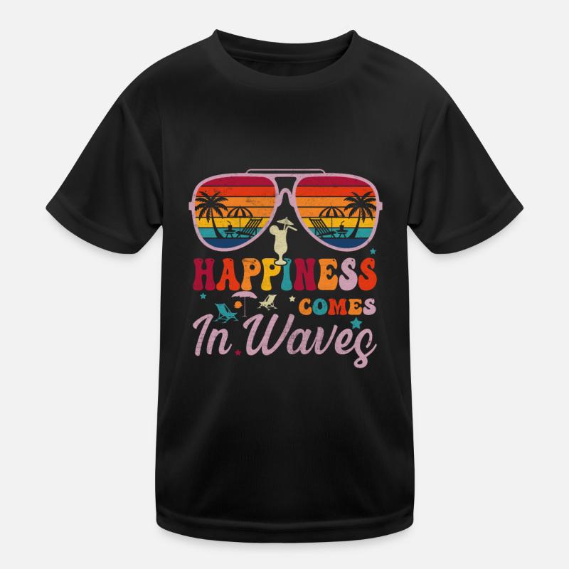 Le bonheur vient par vagues T-shirt sport Enfant
