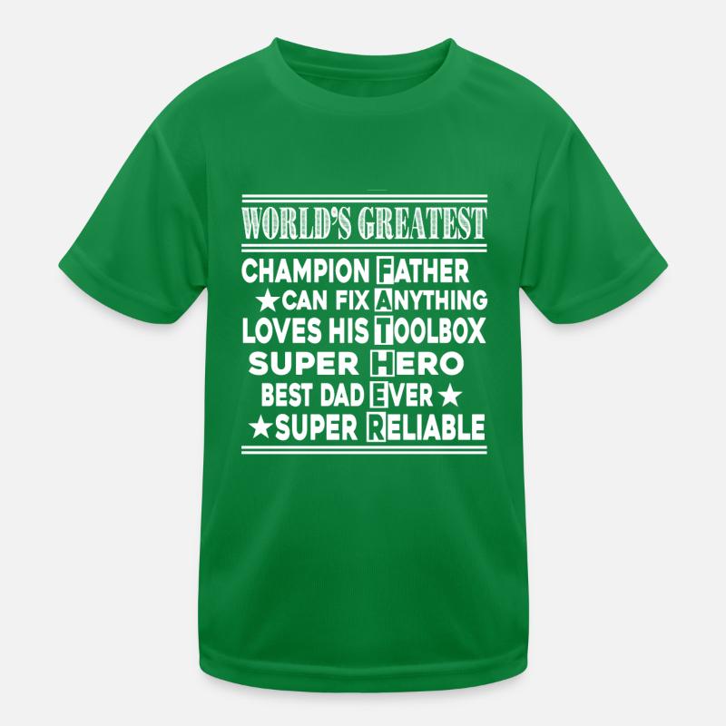 Father's Day Greatest Father Kids Functional T-Shirt